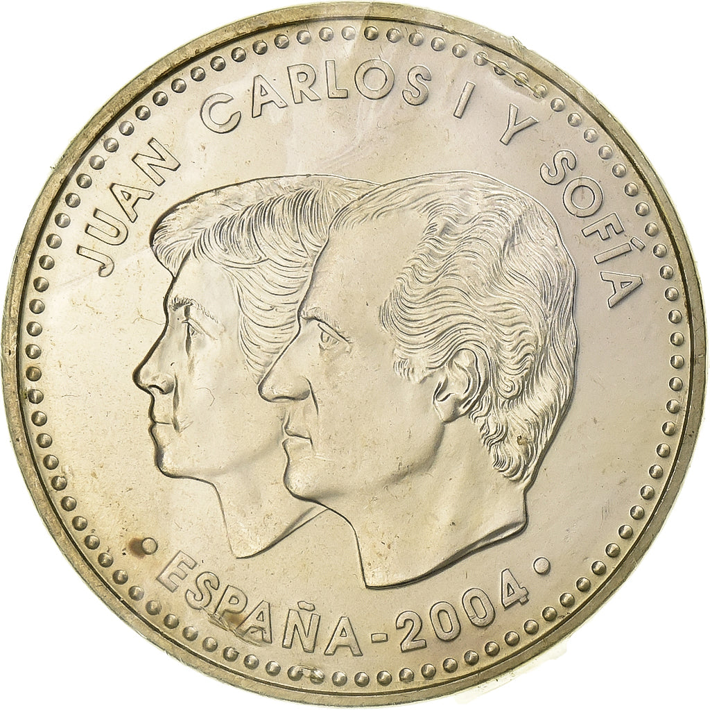 Hiszpania, Juan Carlos I, 12 Euro, 2004, Madrid, Srebro, MS(65-70), KM:1069