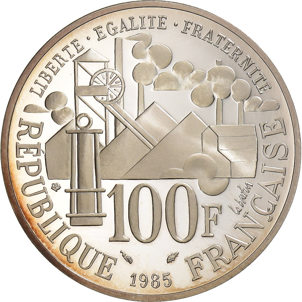 Frankreich, 100 Francs, 1985, Proof / BE, Silber, UNZ, Gadoury:900, KM:957a