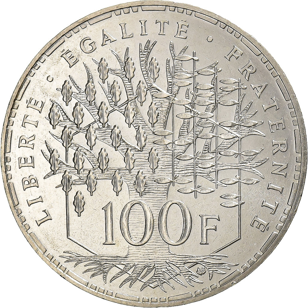Francia, 100 Francs, Panthéon, 1990, Paris, Plata, EBC, Gadoury:898, KM:951.1