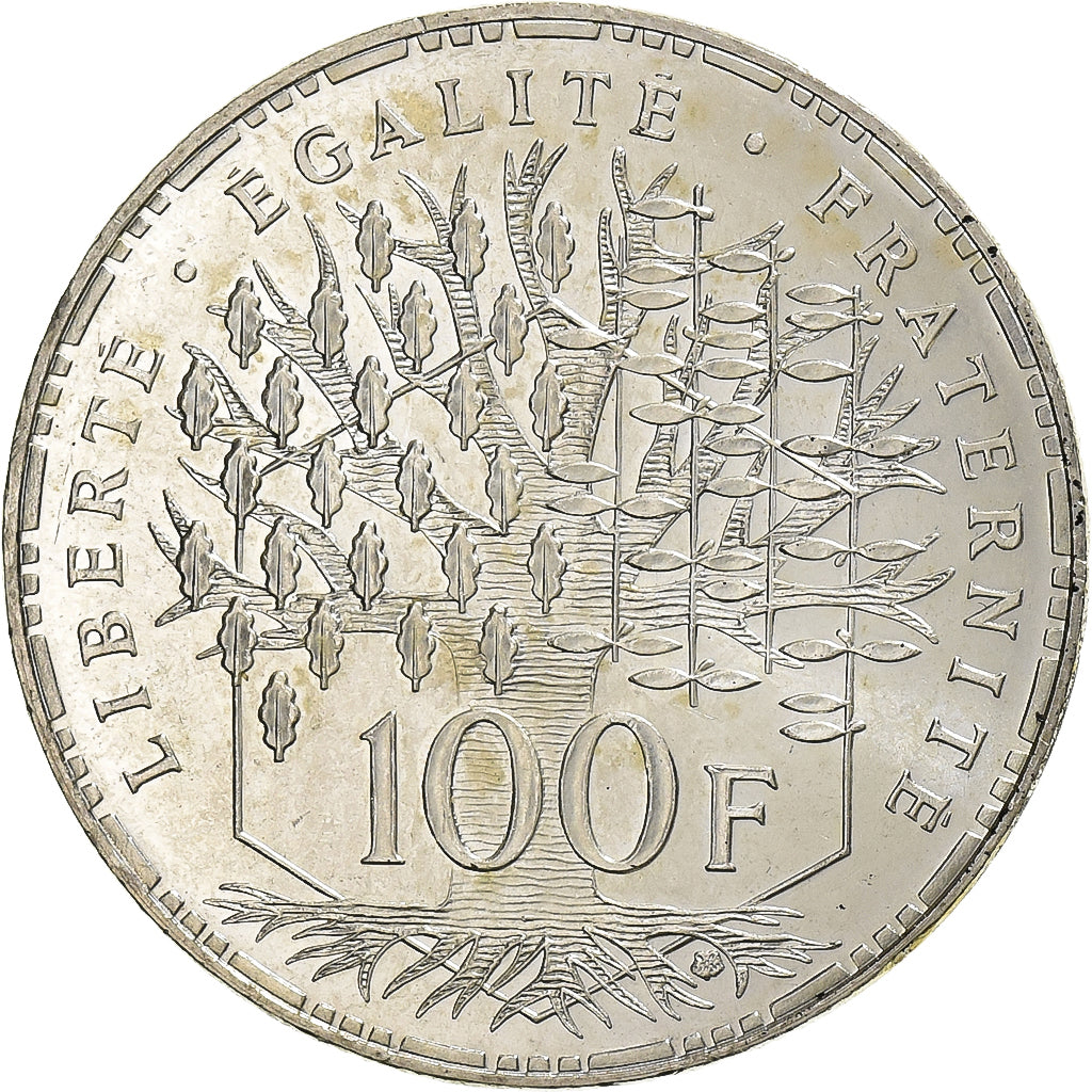 Francia, 100 Francs, Panthéon, 1991, Paris, Plata, SC, KM:951.1