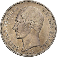 Belgium, Leopold I, 5 Francs, 5 Frank, 1865, Silver, VF(30-35), KM:17