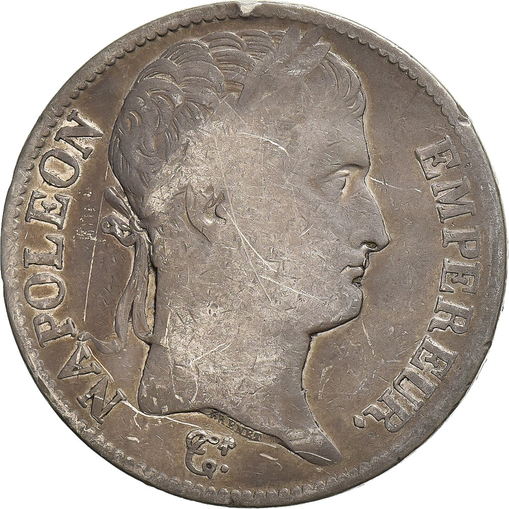 França, 5 Francs, Napoléon I, 1808, Paris, Prata, VF(20-25), Gadoury:583