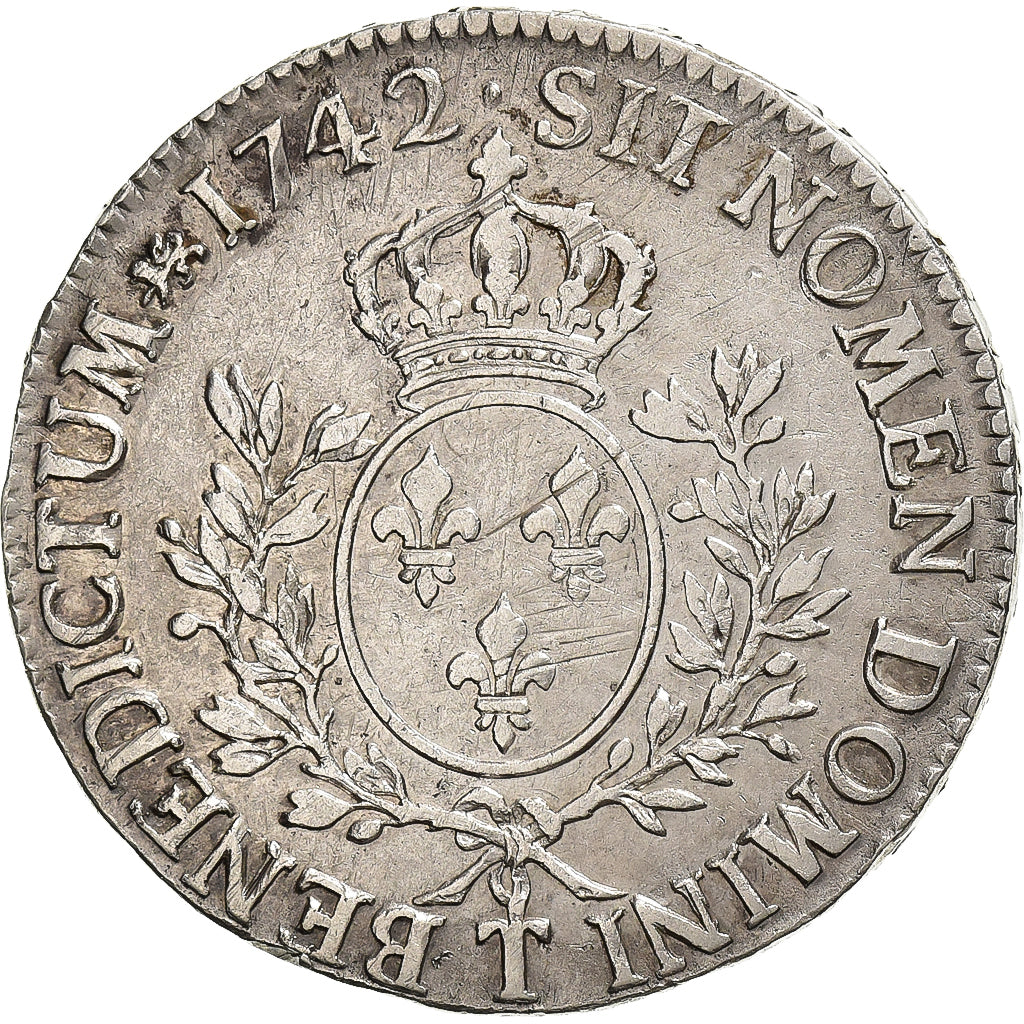 France, Louis XV, Écu au bandeau, 1742, Nantes, Silver, EF(40-45), Gadoury:322