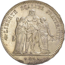 France, 5 Francs, Hercule, 1876, Paris, Argent, SUP, Gadoury:745a, KM:820.1