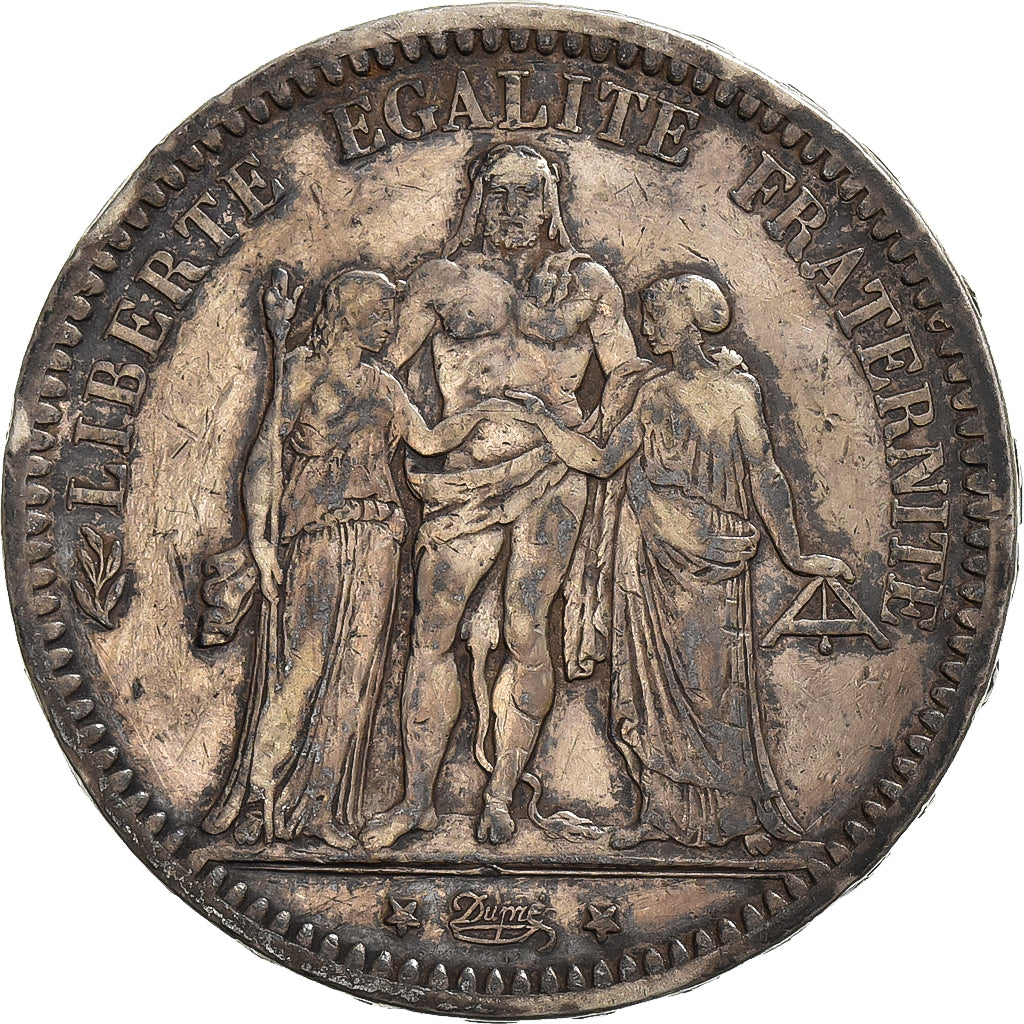 Frankreich, 5 Francs, Hercule, 1872, Paris, Silber, S+, Gadoury:745a, KM:820.1