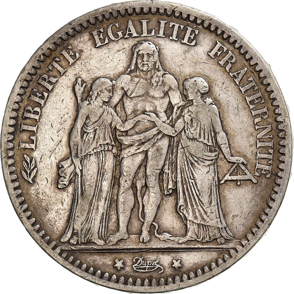 Frankreich, 5 Francs, Hercule, 1872, Paris, Silber, S+, Gadoury:745a, KM:820.1