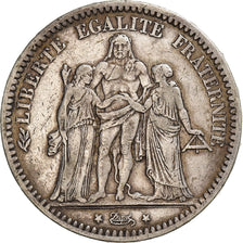 Frankrijk, 5 Francs, Hercule, 1872, Paris, Zilver, FR+, Gadoury:745a, KM:820.1