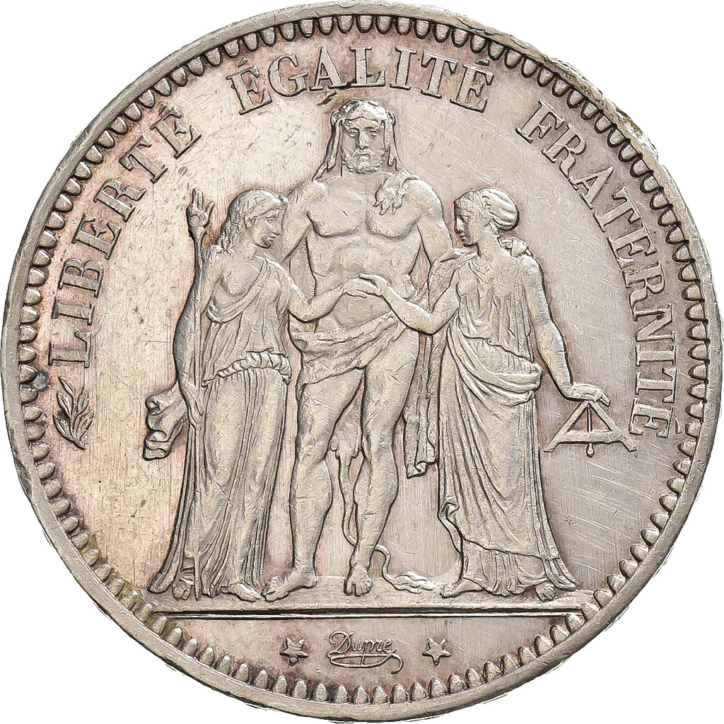 Francja, 5 Francs, Hercule, 1873, Paris, Srebro, MS(60-62), KM:820.1