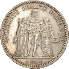 France, 5 Francs, Hercule, 1873, Paris, Silver, MS(60-62), KM:820.1