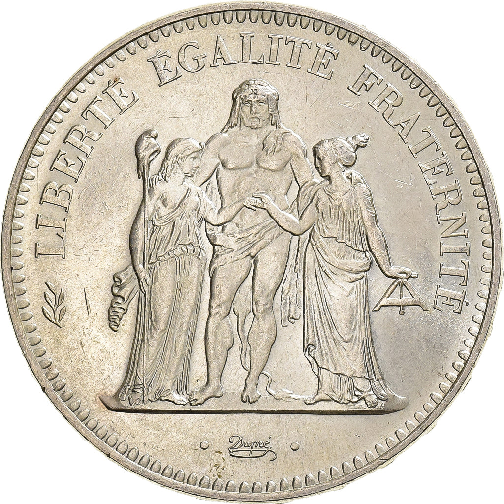 Frankreich, 50 Francs, Hercule, 1974, Avers 20 francs, Silber, UNZ