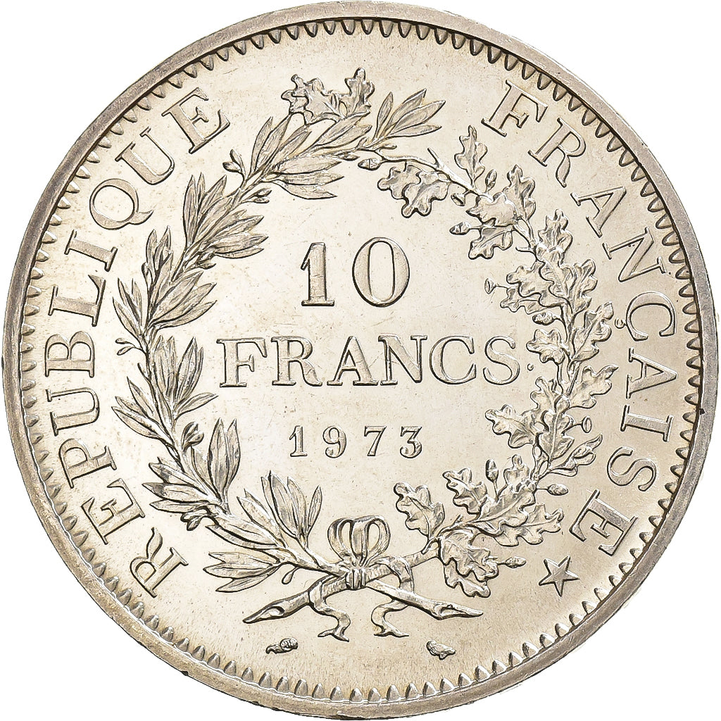 France, 10 Francs, Hercule, 1973, Paris, Silver, MS(65-70), Gadoury:813, KM:932