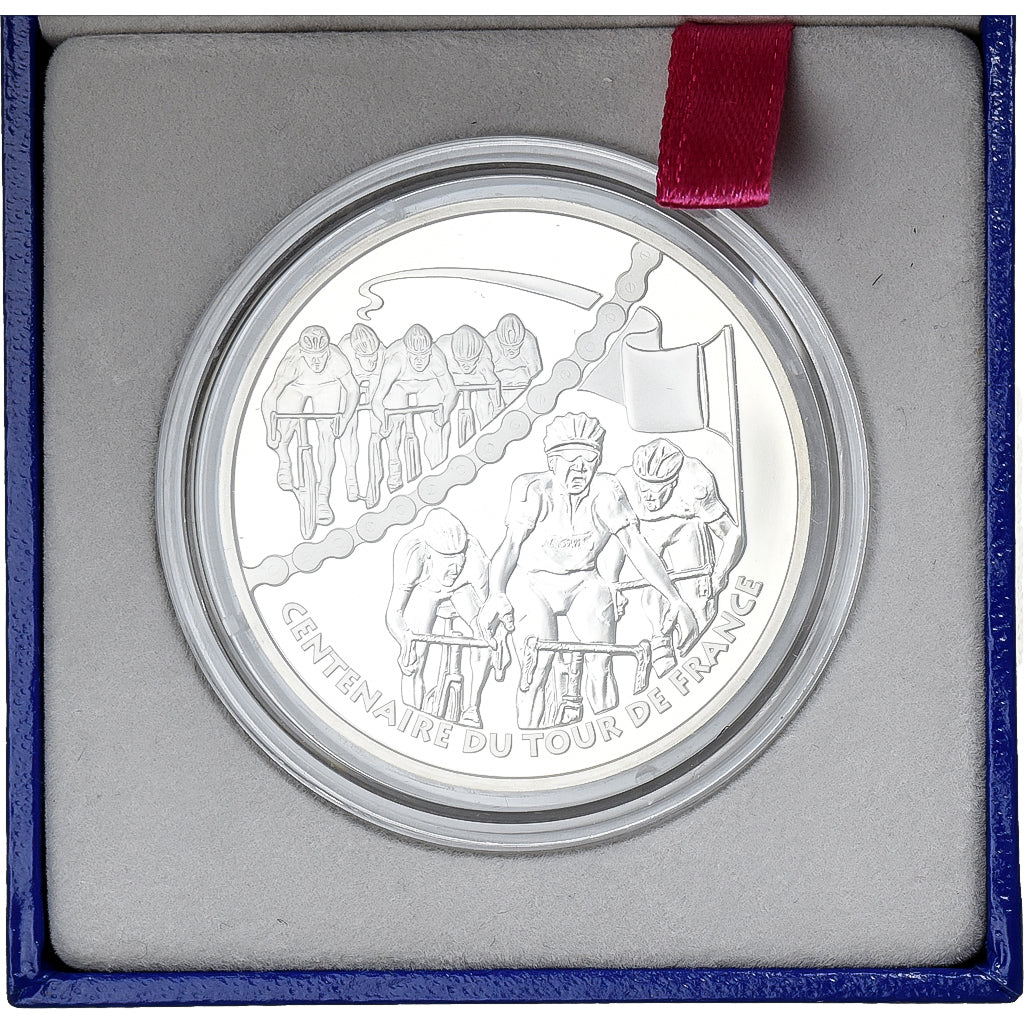 França, 1-1/2 Euro, Tour de France, Sprint, Proof, 2003, MDP, Prata, MS(65-70)