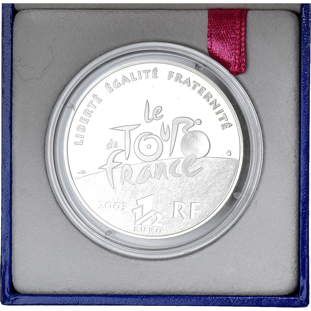 France, 1-1/2 Euro, Tour de France - 100 ans de Tour, 2003, Paris, Proof, FDC