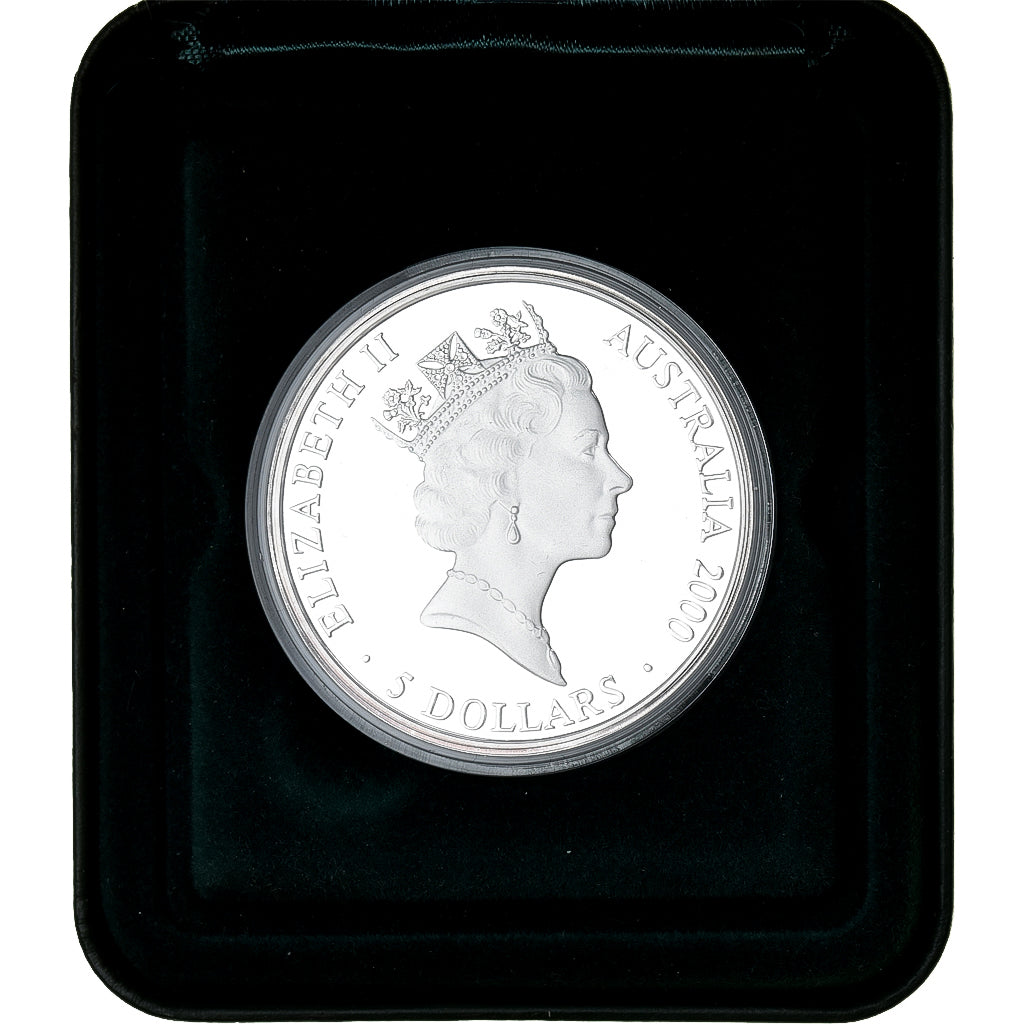 Australia, Elizabeth II, 5 Dollars, 2000, Perth, Silver, MS(65-70), KM:381