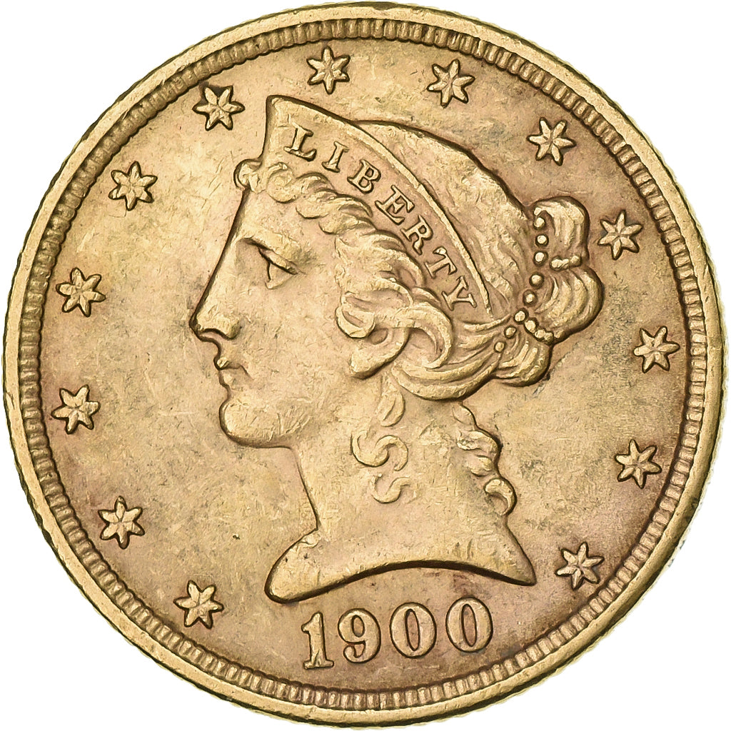 United States, $5, Coronet Head, 1900, Philadelphia, Gold, MS(60-62), KM:101