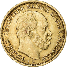 États allemands, PRUSSIA, Wilhelm I, 20 Mark, 1874, Berlin, Or, SUP, KM:505