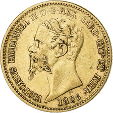 Estados italianos, SARDINIA, Vittorio Emanuele II, 20 Lire, 1856, Genoa, Oro