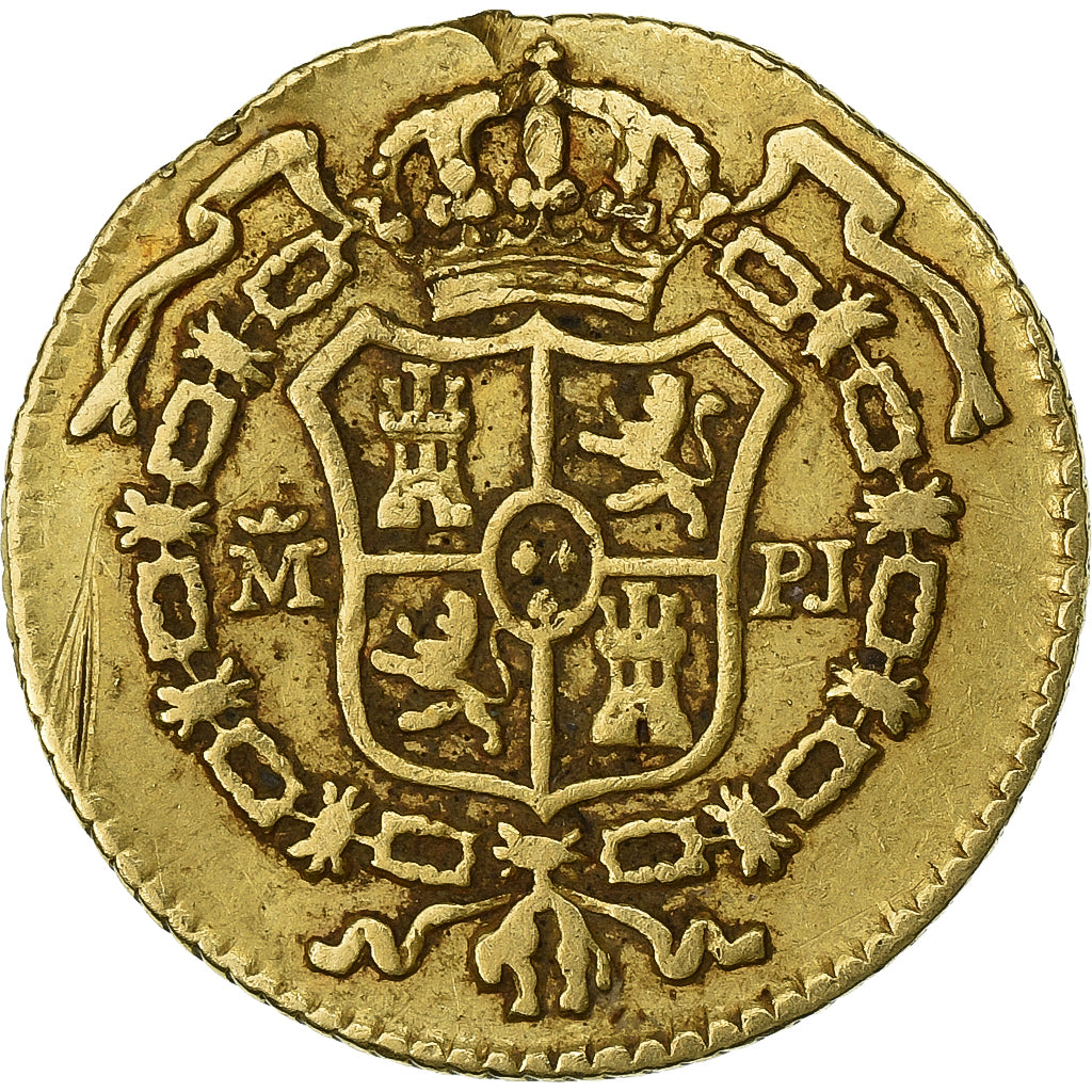 Spain, Charles III, 1/2 Escudo, 1774, Madrid, Gold, VF(20-25), KM:415.1