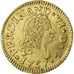 Spain, Ferdinand VI, 1/2 Escudo, 1757, Madrid, JB, Gold, AU(55-58), KM:378