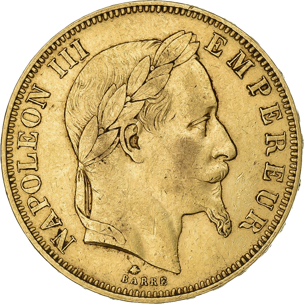 France, Napoleon III, 50 Francs, 1864, Paris, Gold, EF(40-45), Gadoury:1112