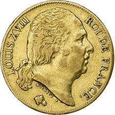 France, Louis XVIII, 20 Francs, 1819, Paris, Or, TTB+, Gadoury:1028, KM:712.1