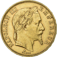 Francia, Napoleon III, 50 Francs, 1862, Paris, Oro, SPL-, Gadoury:1112