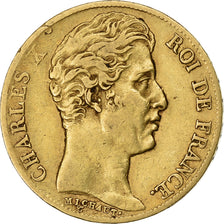France, 20 Francs, Charles X, 1827, Paris, Or, TB+, Gadoury:1029, KM:726.1