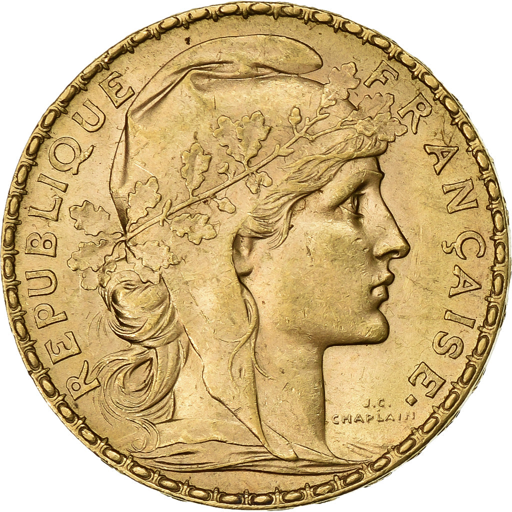 France, 20 Francs, Marianne, 1899, Paris, Gold, AU(55-58), KM:847