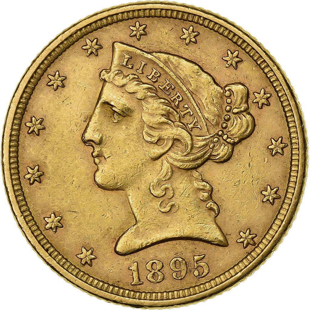 United States, 5 Dollars, Coronet Head, 1895, Philadelphia, Gold, MS(60-62)