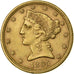 United States, 5 Dollars, Coronet Head, 1895, Philadelphia, Gold, MS(60-62)