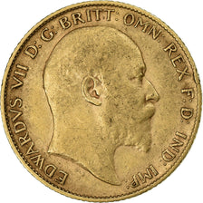 Grande-Bretagne, Edward VII, 1/2 Sovereign, 1910, Or, TTB, KM:804