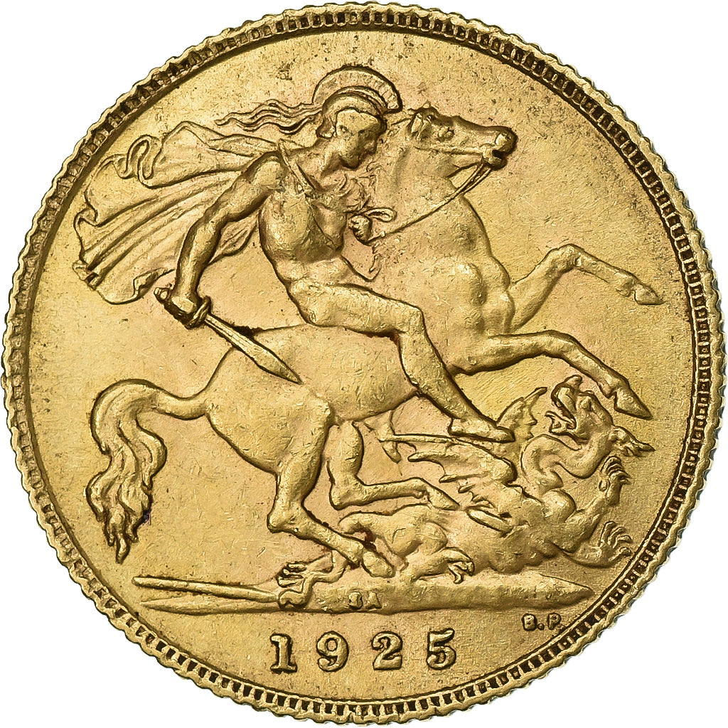 Sudafrica, George V, 1/2 Sovereign, 1925, Pretoria, Oro, SPL, KM:20