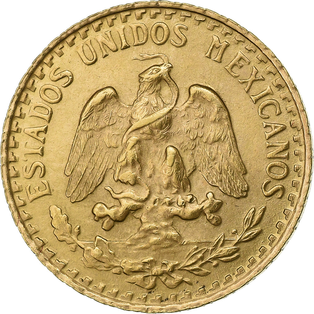 Mexico, 2 Pesos, 1945, Mexico City, Gold, MS(63)