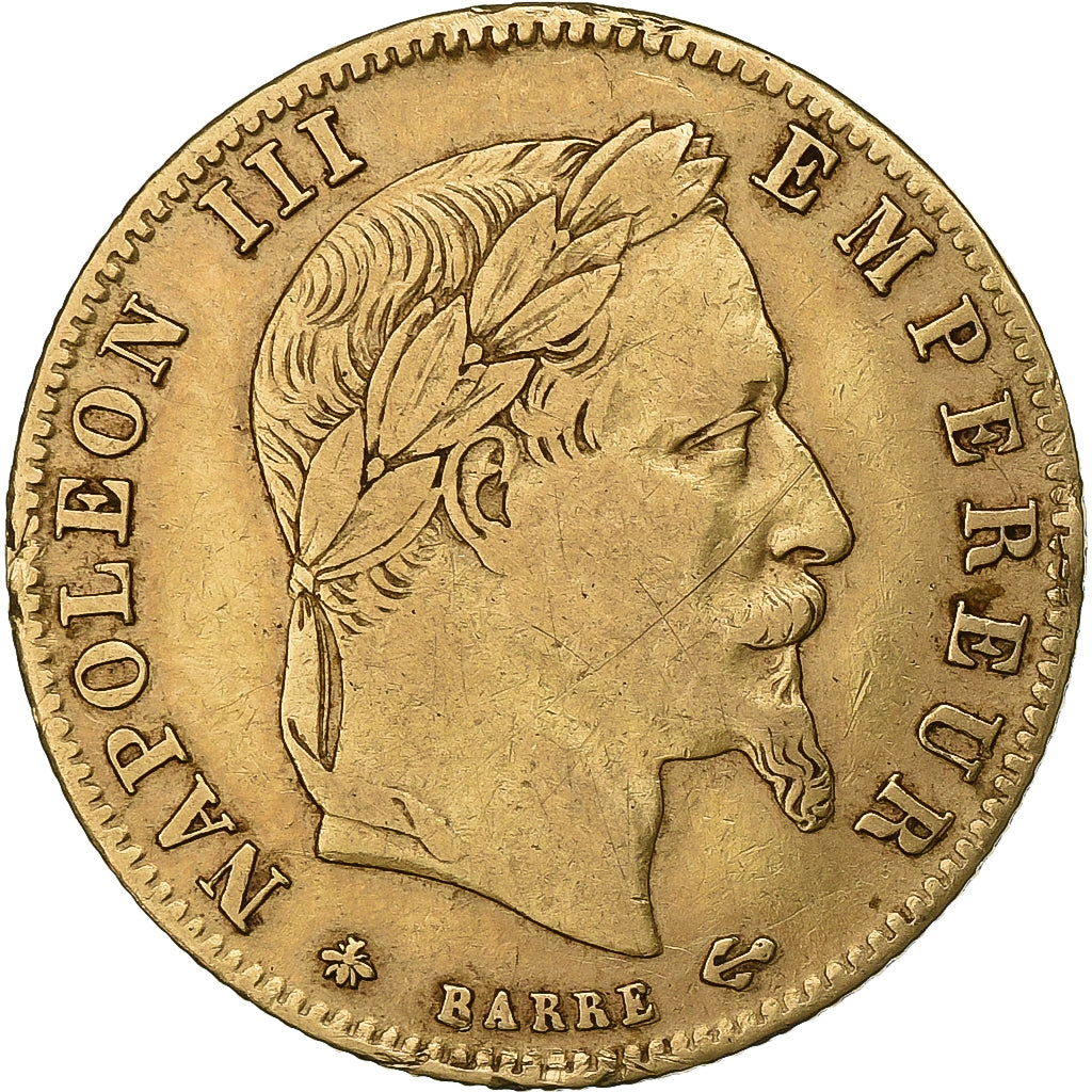 France, Napoléon III, 5 Francs, 1864, Paris, Or, TB+, Gadoury:1002, KM:803.1