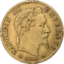 France, Napoléon III, 5 Francs, 1864, Paris, Or, TB+, Gadoury:1002, KM:803.1