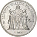 França, 50 Francs, Hercule, 1974, Emissão híbrida, Prata, MS(60-62)