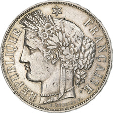 Francia, 5 Francs, Cérès, 1871, Bordeaux, Argento, BB, Gadoury:742, KM:818.2