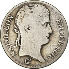 France, 5 Francs, Napoléon I, 1808, Paris, Silver, VG(8-10), Gadoury:583