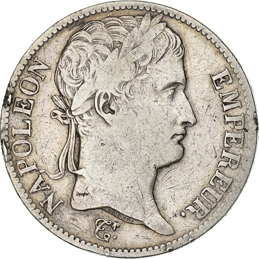 Francja, Napoleon I, 5 Francs, 1811, Paris, Srebro, VF(20-25), Gadoury:584