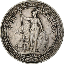 Großbritannien, Dollar, 1911, Bombay, Silber, SS, KM:T5
