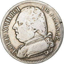 Francia, Louis XVIII, 5 Francs, 1815, Toulouse, Argento, MB, Gadoury:591