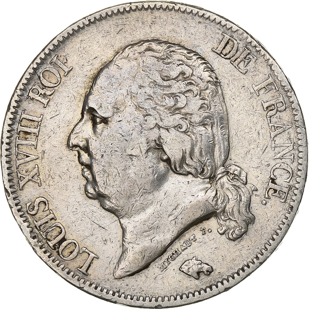 France, Louis XVIII, 5 Francs, 1822, Lille, Argent, TB+, Gadoury:614
