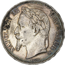 France, Napoleon III, 5 Francs, 1868, Strasbourg, Silver, AU(50-53)