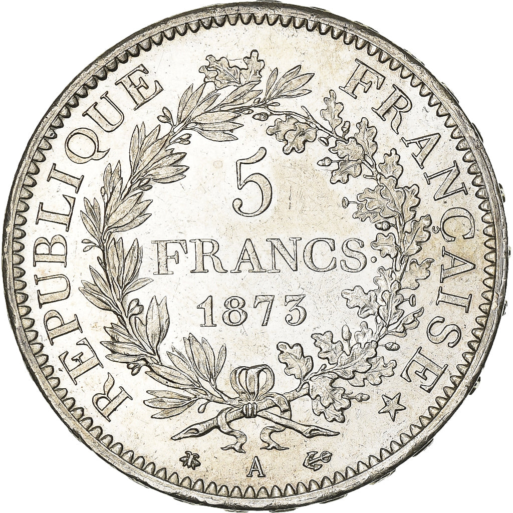 Francia, 5 Francs, Hercule, 1873, Paris, Argento, SPL, Gadoury:745a, KM:820.1