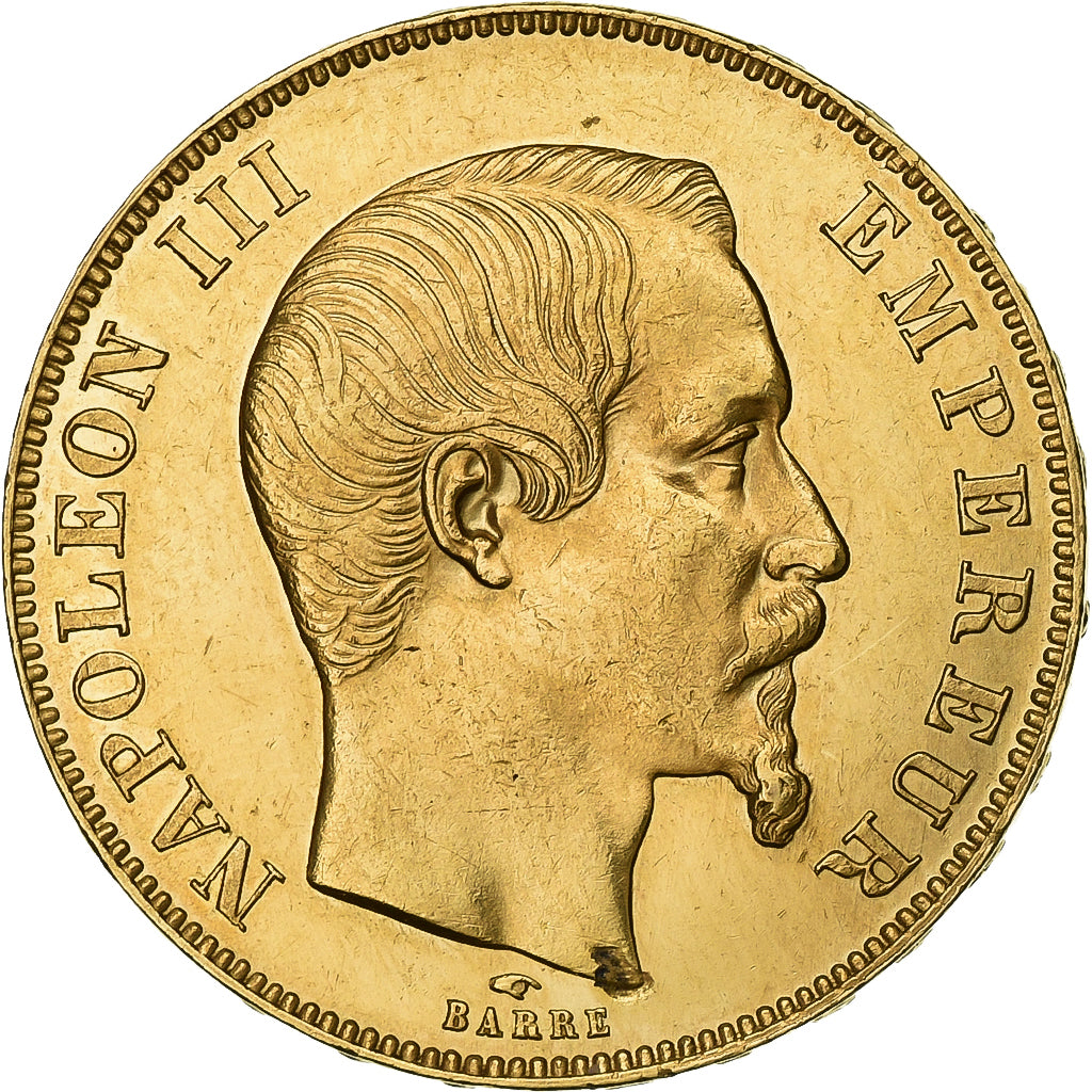 France, Napoleon III, 50 Francs, 1857, Paris, Gold, MS(60-62), KM:785.1