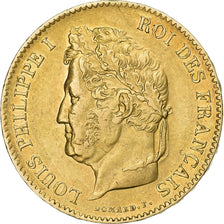 Francia, Louis-Philippe, 40 Francs, 1831, Paris, Oro, BB+, Gadoury:1106, Le
