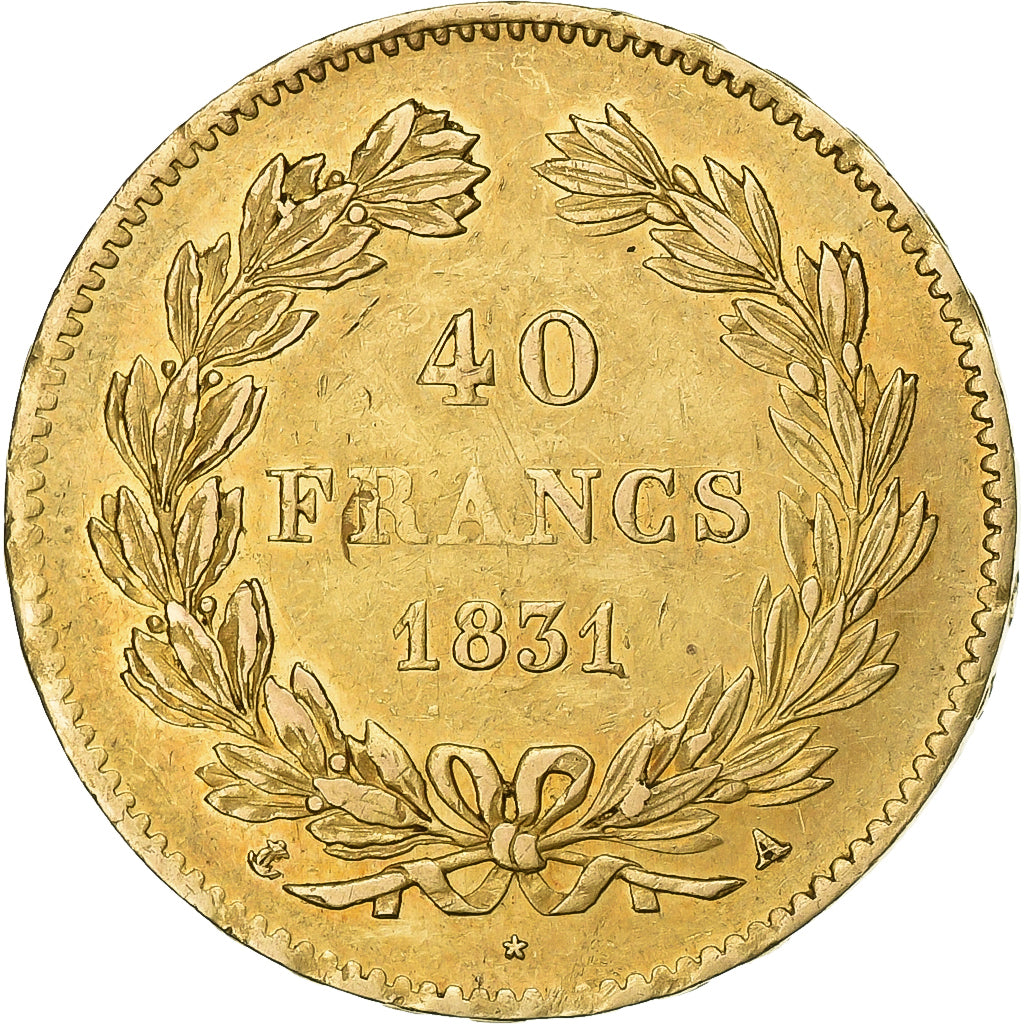 Francia, Louis-Philippe, 40 Francs, 1831, Paris, Oro, BB+, Gadoury:1106, Le