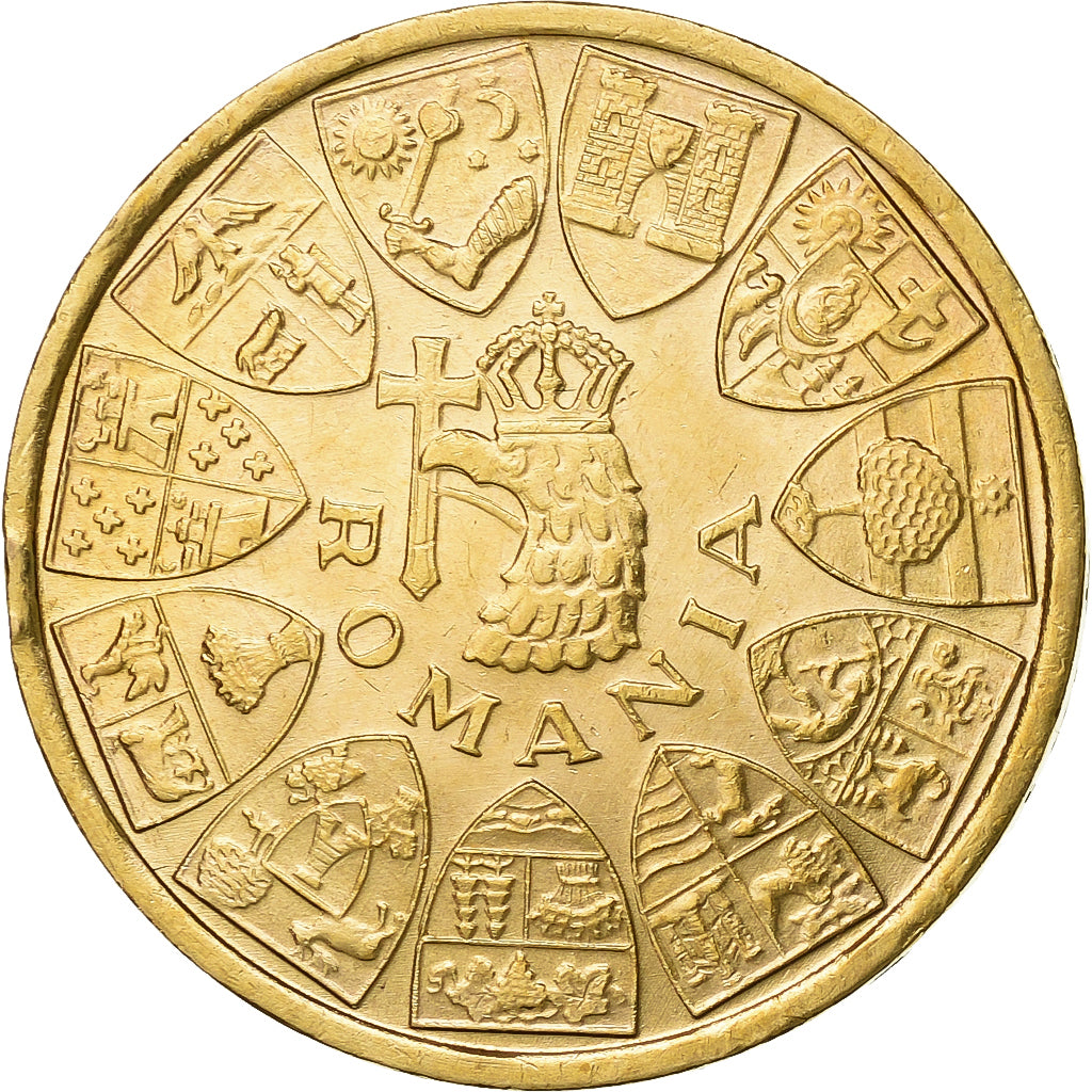 Romania, Mihai I, 20 Lei, 1944, Gold, MS(63), KM:M13