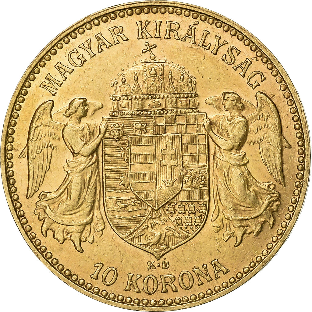 Hungary, Franz Joseph I, 10 Korona, 1912, Kremnica, Gold, AU(55-58), KM:485