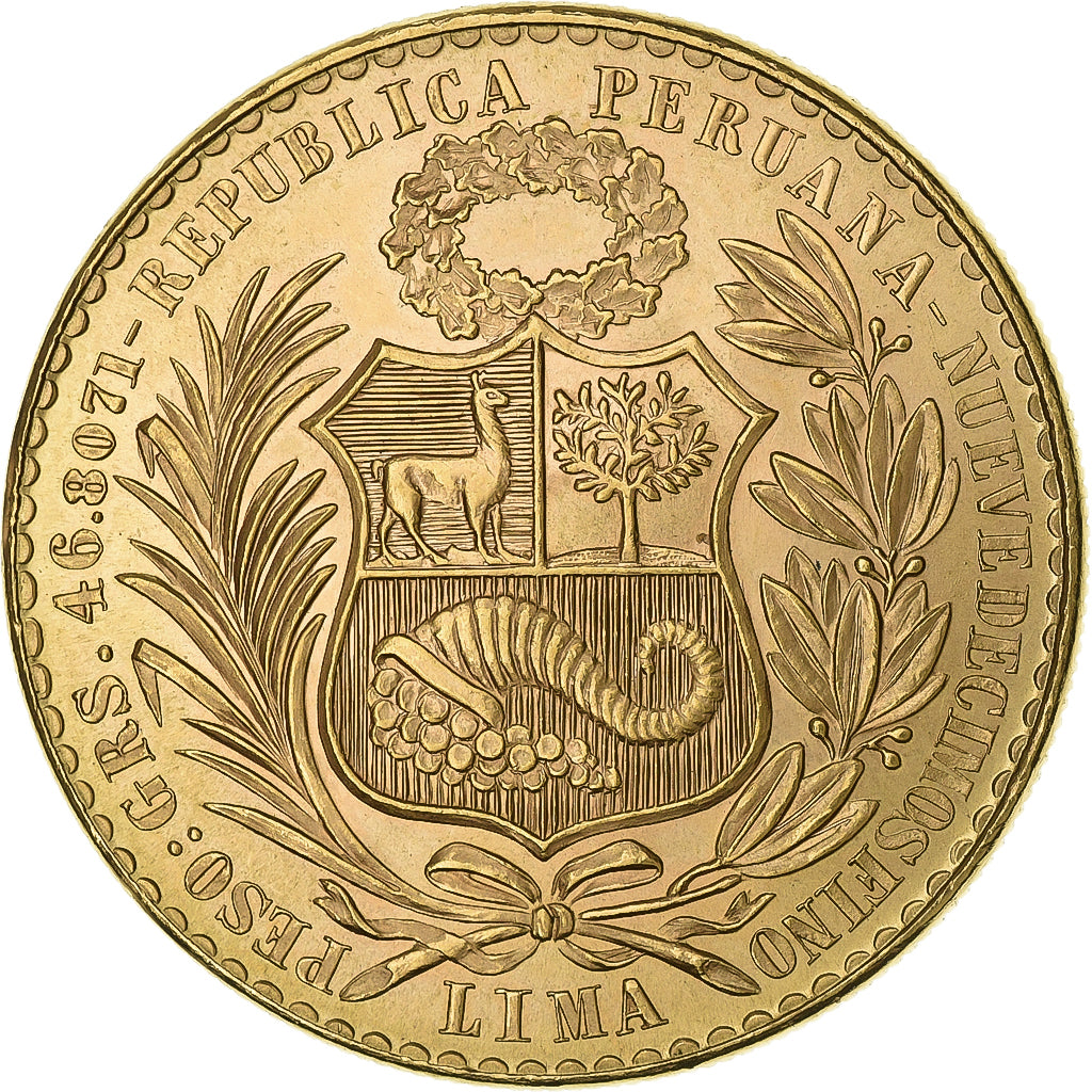 Perú, 100 Soles, 1964, Lima, Oro, SC, KM:231
